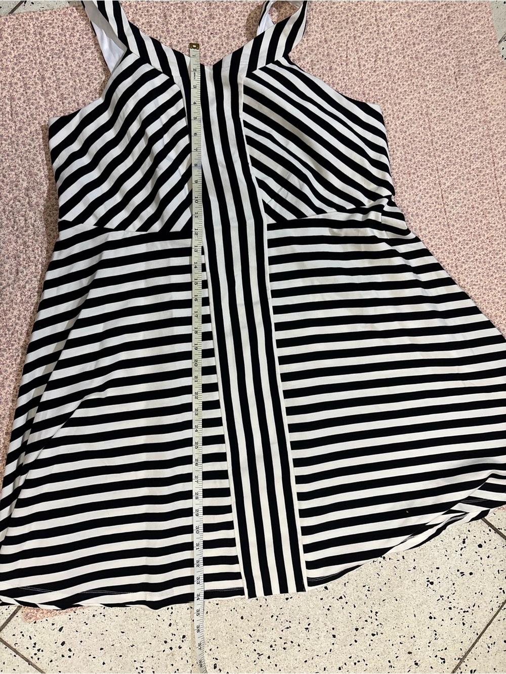 torrid Black & White Striped Fit-and-Flare Midi Dress - Picture 8 of 8